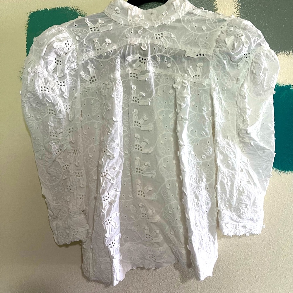 Anthro Embroidered Top